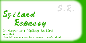szilard repassy business card