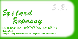 szilard repassy business card